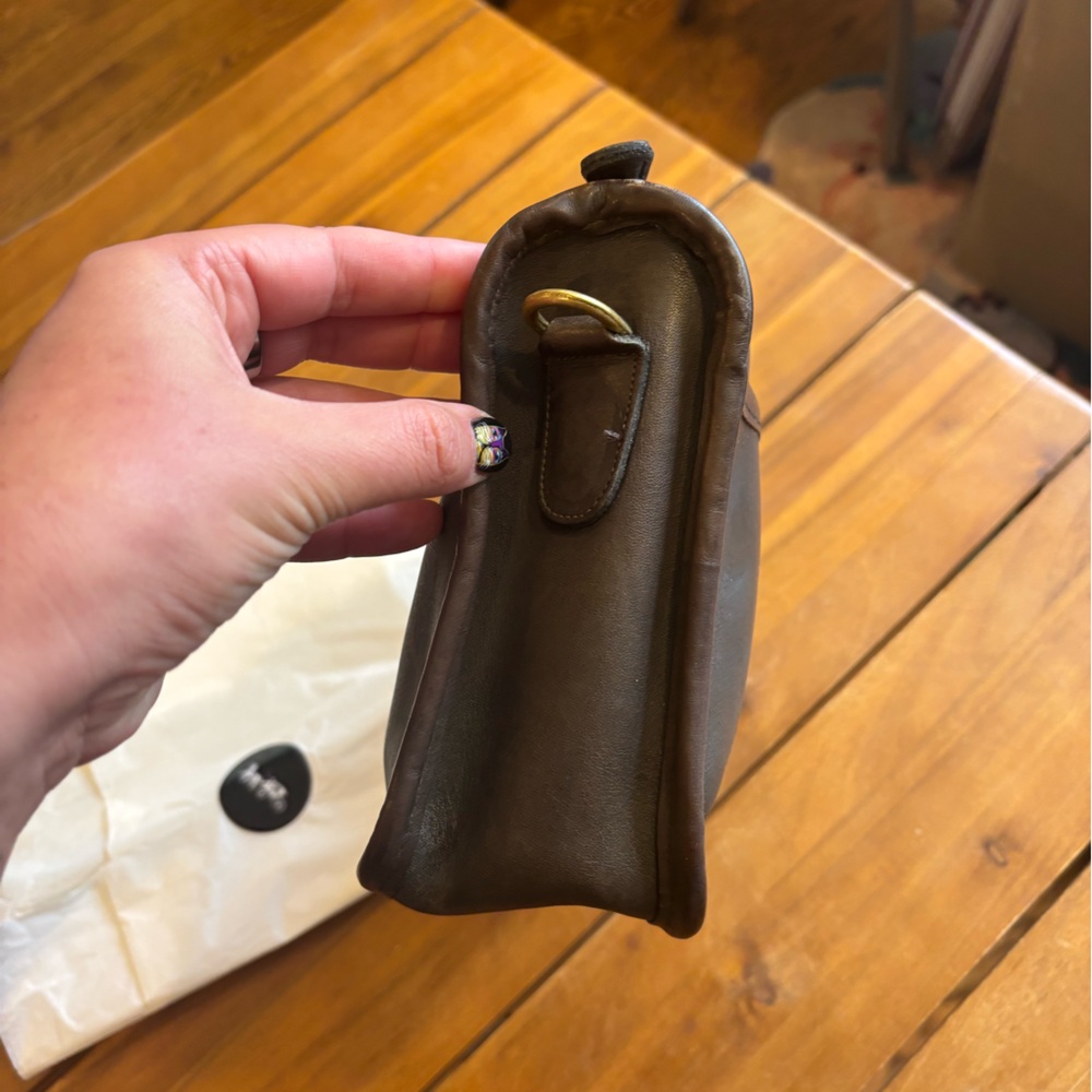 Vintage Grey Leather Coach Bag *no hangtag - Picture 11 of 13